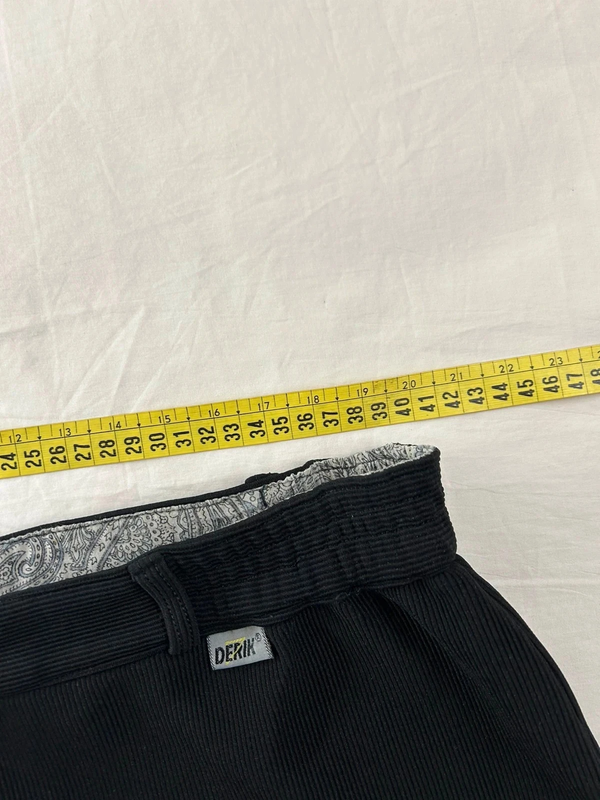 Pantalon legging vintage noir Derik en polyamide – photo 8
